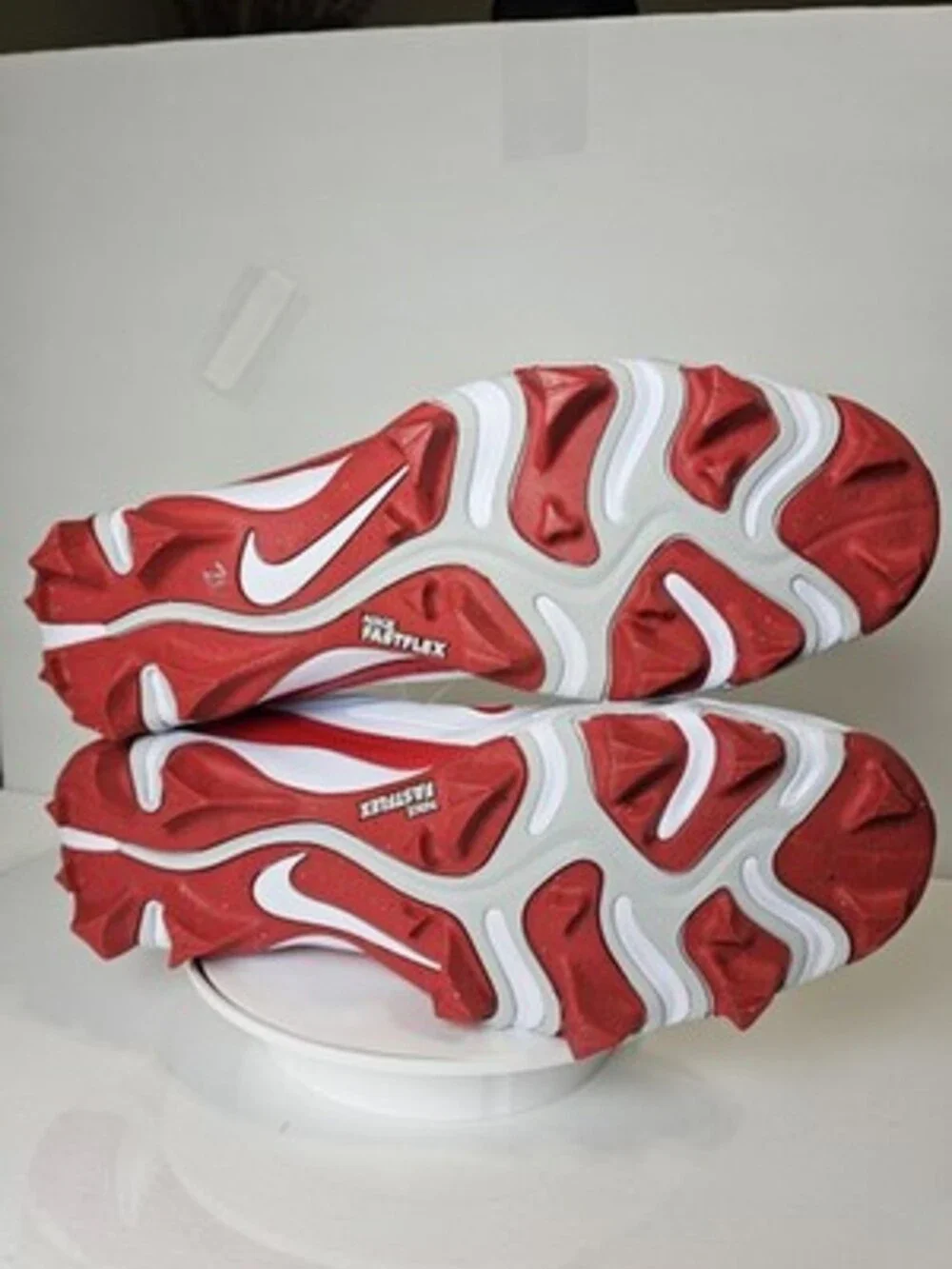 Nike Alpha Huarache 4 Elite Baseball Cleats White Red FN0028-102 Men's Size 11